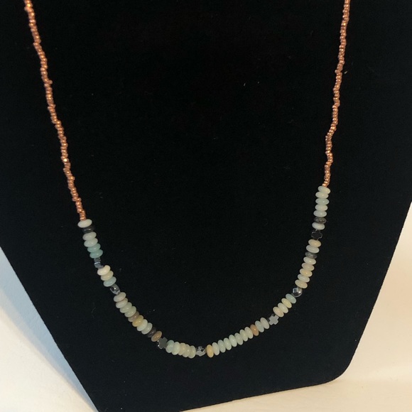 Amazonite Handmade Necklet (necklace + bracelet) - Picture 2 of 3